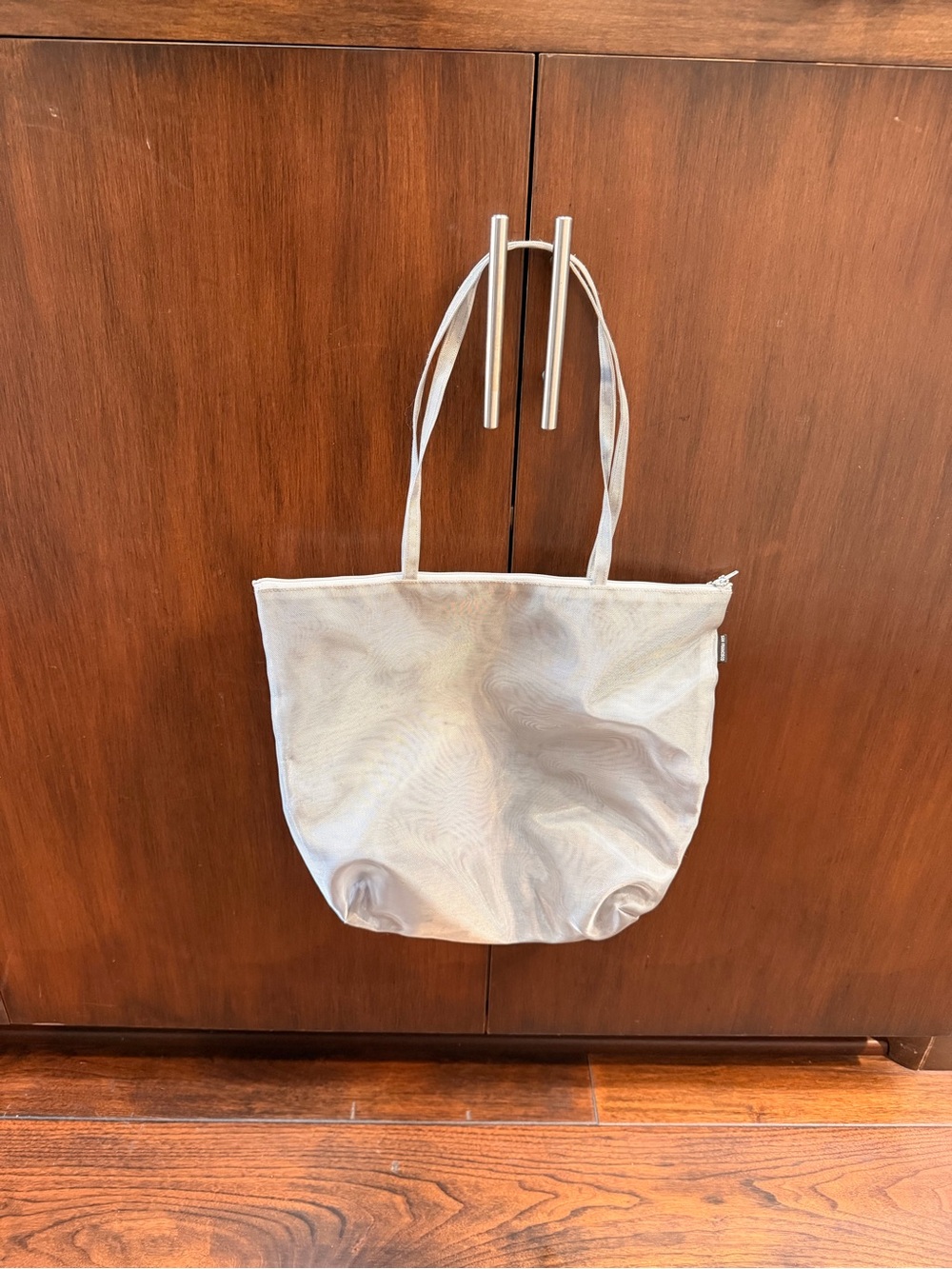 Walker Light Gray Tote with Shoulder Straps